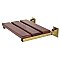 Kingston Brass KBSS1916BB Chaise 19" x 16" Wall Mount Folding Shower Seat - Brushed Brass
