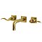 Kingston Brass KS6127DFL NuWave Two-Handle Wall Mount Bathroom Faucet, Brushed Brass