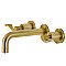 Kingston Brass KS8127DFL NuWave 2-Handle Wall Mount Bathroom Faucet, Brushed Brass