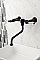 Kingston Brass KS1210WLL Wilshire Wall Mount Bathroom Faucet, Matte Black