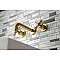 Kingston Brass KS8127ZX Millennium 2-Handle Wall Mount Bathroom Faucet, Brushed Brass