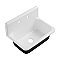 Gourmetier GCKWS302010 Petra Galley 30" x 20" Cast Iron Wall Mount Kitchen Sink, White