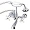 Kingston Brass AE560T1 Aqua Vintage 7-Inch Wall Mount Tub Faucet with Hand Shower, Polished Chrome