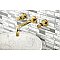 Kingston Brass KS8122DKL Kaiser 2-Handle Wall Mount Bathroom Faucet, Polished Brass