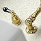 Kingston Brass KS1252PKL Duchess Two-Handle Wall Mount Bathroom Faucet, Polished Brass