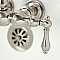 Kingston Brass CA1001T8 Heritage 3-3/8" Tub Wall Mount Clawfoot Tub Faucet, Brushed Nickel
