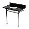 Kingston Brass KVPK36228K381 Imperial 36" Black Granite Console Sink with Stainless Steel Legs (8-Inch - 3-Hole) - Black Granite/Polished Chrome