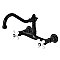 Kingston Brass KS3240PX Vintage Wall Mount Bathroom Faucet, Matte Black