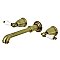 Kingston Brass KS7123PL 8-Inch Center Wall Mount Bathroom Faucet, Antique Brass