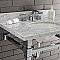 Kingston Brass KVPB30MOQ1 Monarch 30-Inch Carrara Marble Console Sink, Marble White/Polished Chrome