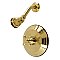 Kingston Brass KB3637AXSO Restoration Pressure Balanced Shower Faucet - Brushed Brass