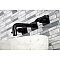 Kingston Brass KS6120ML Milano Two-Handle Wall Mount Bathroom Faucet, Matte Black