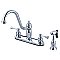 Kingston Brass KB1111BLBS Heritage Centerset Kitchen Faucet, Polished Chrome