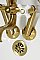 Kingston Brass KS229PXSB Kingston Tub Wall Mount Clawfoot Tub Faucet with Hand Shower, Brushed Brass