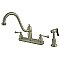 Kingston Brass KB1118BLBS Heritage Centerset Kitchen Faucet, Brushed Nickel