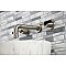Kingston Brass KS8128CKL Kaiser Two-Handle Wall Mount Bathroom Faucet, Brushed Nickel