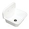 Kingston Brass GKTA2420198 Arcticstone 24-Inch Solid Surface Top-Mount Kitchen Sink with Backsplash, Matte White