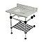 Kingston Brass KVPB3030MASQB0 Templeton 30" Console Sink with Acrylic Legs (8-Inch, 3 Hole), Carrara Marble/Matte Black