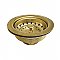Kingston Brass K111BPB Tacoma Stainless Steel Kitchen Sink Basket Strainer, Polished Brass