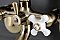 Kingston Brass KS266PXAB Kingston Wall Mount Clawfoot Tub Faucet with Hand Shower, Antique Brass