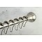 Kingston Brass KSR118 Edenscape 60"-72" Stainless Steel Adjustable Tension Shower Curtain Rod with Rings - Brushed Nickel