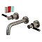Kingston Brass KS8128DKL Kaiser 2-Handle Wall Mount Bathroom Faucet, Brushed Nickel