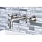 Kingston Brass KS8128BEX Essex 2-Handle 8 in. Wall Mount Bathroom Faucet, Brushed Nickel