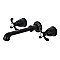 Kingston Brass KS7120TX 8" Center Wall Mount Bathroom Faucet, Matte Black