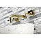 Kingston Brass KS6122CKL Ksiser Two-Handle Wall Mount Bathroom Faucet, Polished Brass