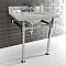 Kingston Brass KVPB30MOQ1 Monarch 30-Inch Carrara Marble Console Sink, Marble White/Polished Chrome