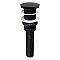 Fauceture EV8210MB Coronel Push Pop-Up Bathroom Sink Drain without Overflow, Matte Black