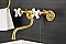 Kingston Brass KS616SB Wall Mount Bathroom Faucet, Brushed Brass