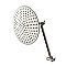 Kingston Brass CK136K8 Victorian Showerhead and High Low Adjustable Arm In Retail Packaging - Brushed Nickel