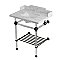 Kingston Brass LMS30MASQB5 Pemberton 30" Console Sink with Acrylic Legs (8-Inch, 3 Hole), Marble White/Oil Rubbed Bronze