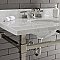 Kingston Brass KVPB36MOQ6 Monarch 36-Inch Carrara Marble Console Sink, Marble White/Polished Nickel