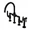 Kingston Brass KS2330KL Whitaker Industrial Style Bridge Kitchen Faucet with Brass Sprayer, Matte Black