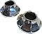Antique Chrome Plated Plumbing Escutcheon Pair