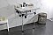 Kingston Brass LMS30MA0 Pemberton 30" Carrara Marble Console Sink with Acrylic Legs, Marble White/Matte Black