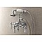 Aqua Vintage AE22T1 Vintage 3-3/8 Inch Wall Mount Tub Faucet with Hand Shower, Polished Chrome