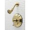 Kingston Brass KB3637PLSO Restoration Pressure Balanced Shower Faucet - Brushed Brass