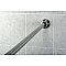 Kingston Brass SR111 Edenscape 60"-72" Stainless Steel Adjustable Tension Shower Curtain Rod with Decorative Flange - Polished Chrome