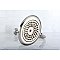 Kingston Brass K306C8CK Shower Scape 6" Bell-Shaped Brass Shower Head with 12" Shower Arm - Brushed Nickel