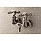 Kingston Brass AE37T8 Aqua Vintage 3-3/8 Inch Wall Mount Tub Faucet, Brushed Nickel