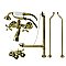 Kingston Brass CCK265ABD Vintage Wall Mount Clawfoot Faucet Package, Antique Brass
