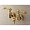 Kingston Brass AE31T2 Aqua Vintage 3-3/8 Inch Wall Mount Tub Faucet, Polished Brass