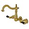 Kingston Brass KS1257PKL Duchess Two-Handle Wall Mount Bathroom Faucet, Brushed Brass