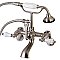 Kingston Brass AE55T8 Aqua Vintage Wall Mount Tub Faucet with Hand Shower, Brushed Nickel