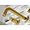 Kingston Brass KS8127DKL Kaiser 2-Handle Wall Mount Bathroom Faucet, Brushed Brass