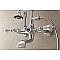 Kingston Brass AE556T1 Aqua Vintage 7-Inch Wall Mount Tub Faucet with Hand Shower, Polished Chrome