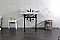 Kingston Brass LMS36MB0 Pemberton 36" Carrara Marble Console Sink with Brass Legs, Marble White/Matte Black